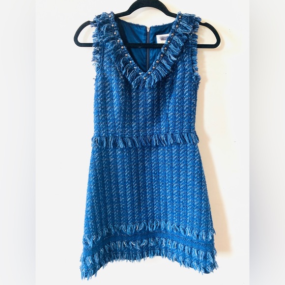 Kate Spade Tweed Blue Mini Dress size 2 - Picture 8 of 11